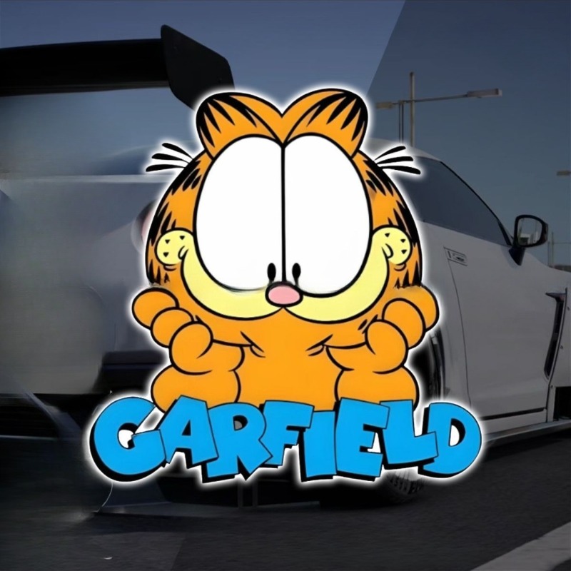 Car Accessories Cute - Kreatywne, urocze naklejki samochodowe z Garfieldem,