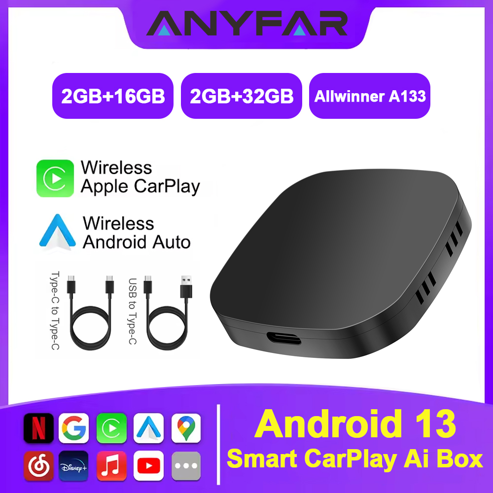 Car Accessories Youtube - Android 13 2+32G Ai Box Bezprzewodowy