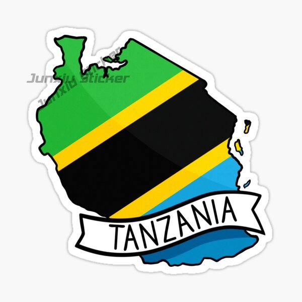Car Accessories Zanzibar - Naklejka na samochód z flagą Tanzanii