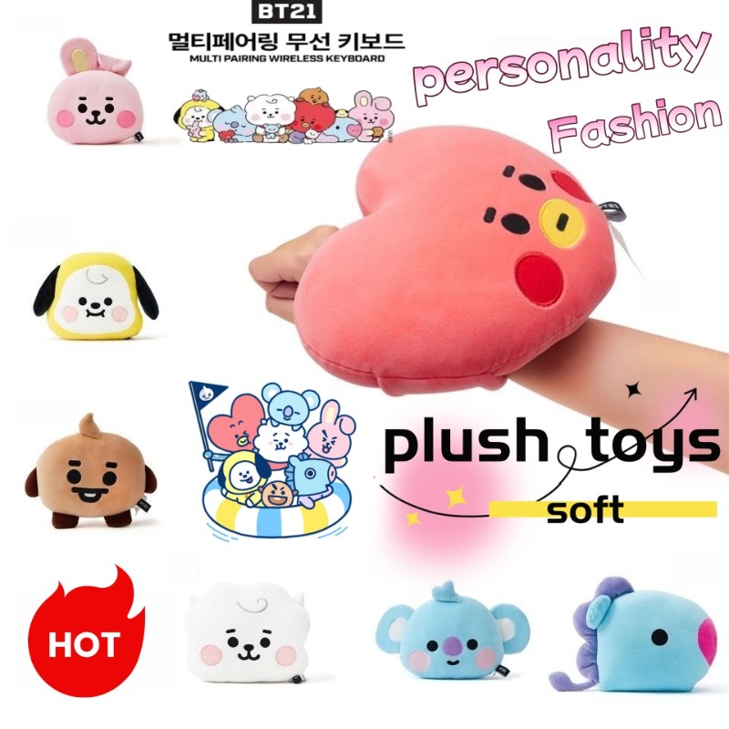 Car Accessories Cute - Poduszka w kształcie twarzy BT21, urocza,