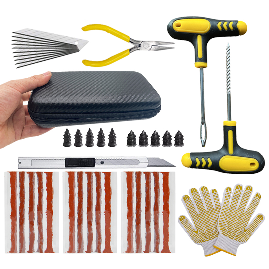 Car Emergency Tool Kit - Uniwersalny zestaw do naprawy opon bezdętkowych,