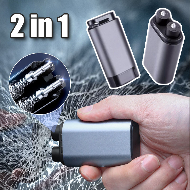 Car Emergency Tool Kit - Samochodowy młotek bezpieczeństwa 2 w 1