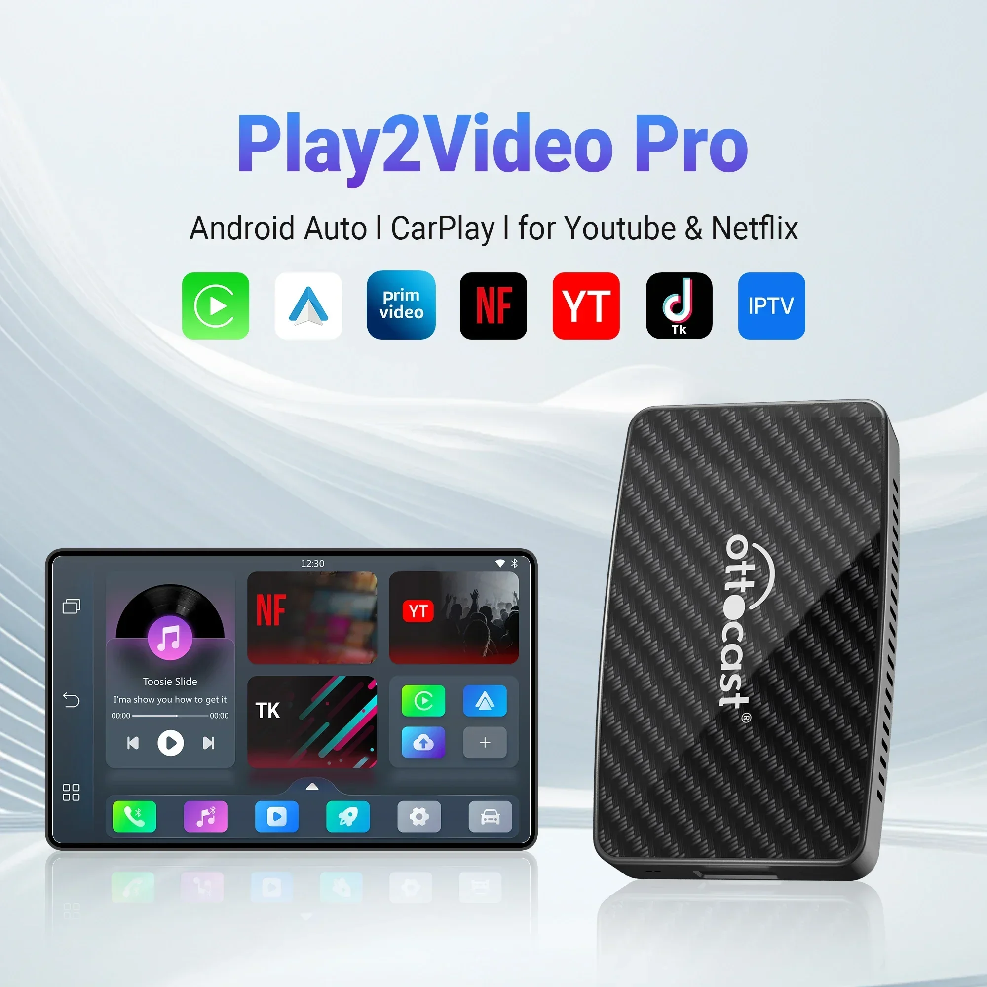 Car Accessories Youtube - Adapter OTTOCAST Play2Video Pro Wireless CarPlay