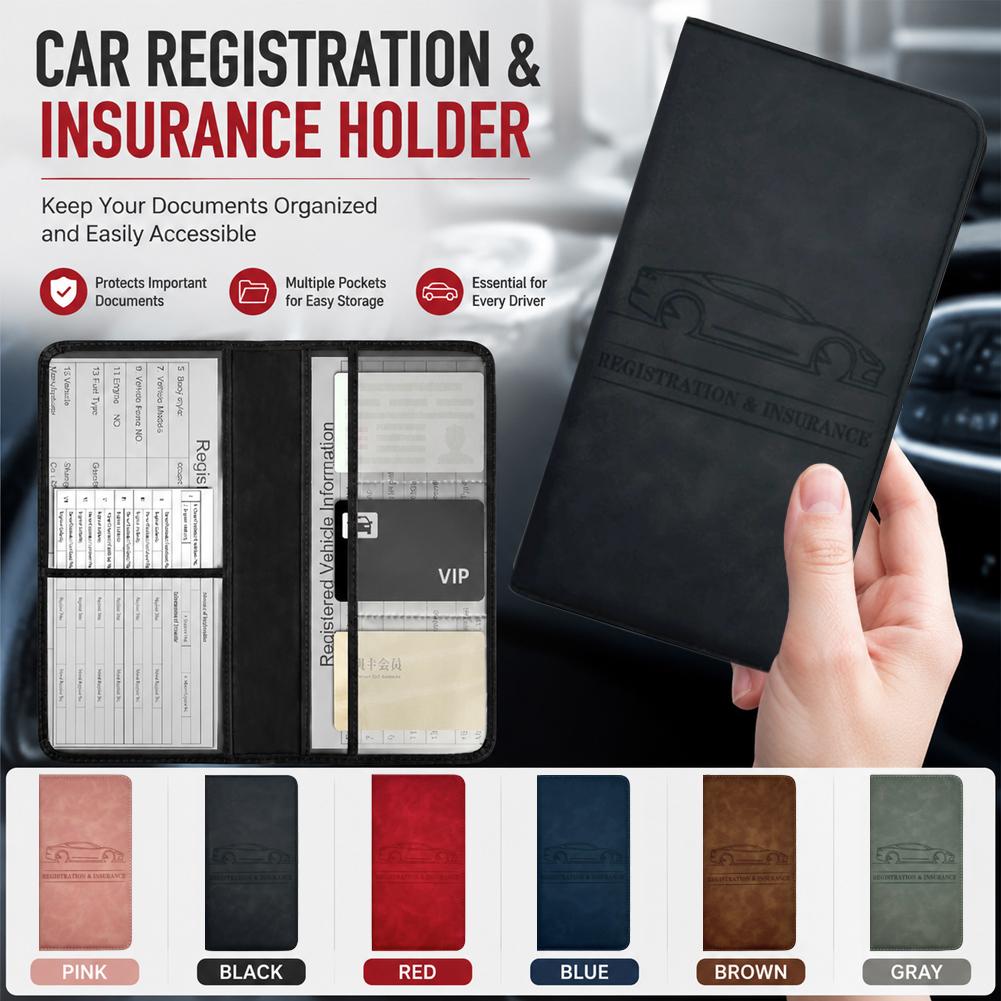 Car Accessories For Elderly - Etui na dokumenty samochodowe z ekoskóry
