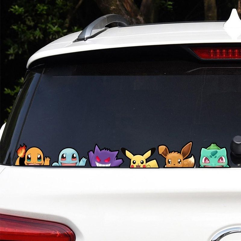 Car Accessories Cute - Naklejka na szybę samochodu Pokémon, naklejka
