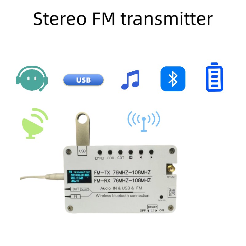 Fm Transmitter - Nadajnik stereo FM Nadajnik FM 76-108