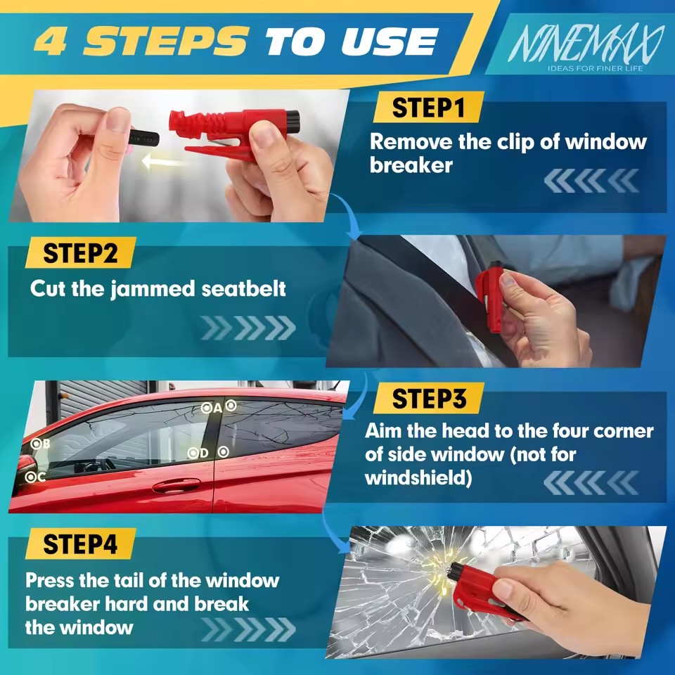 Młotek bezpieczeństwa do samoc – Car Emergency Tool Kit recenzja i cena