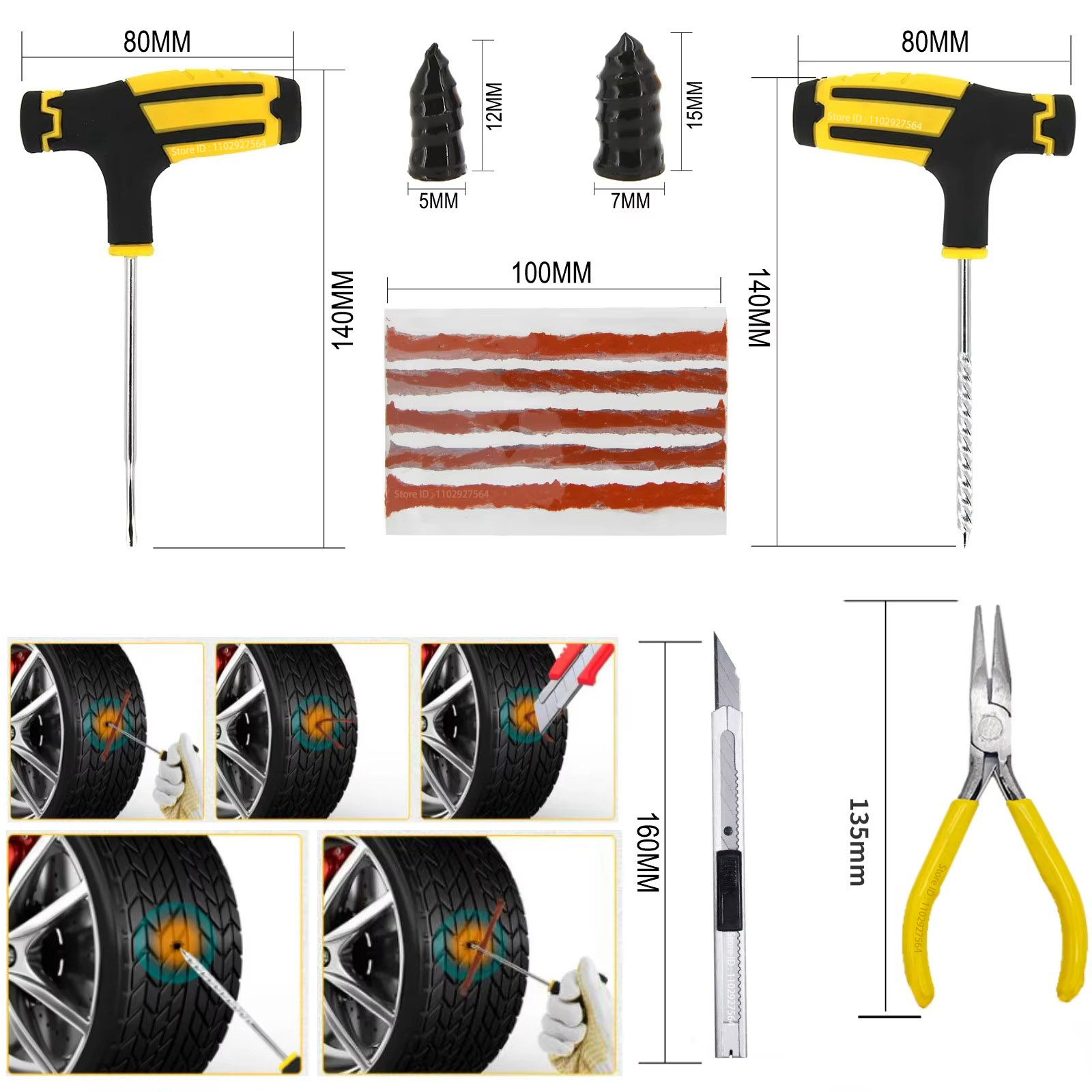 Nowy zestaw do naprawy opon sa – Car Emergency Tool Kit recenzja i cena