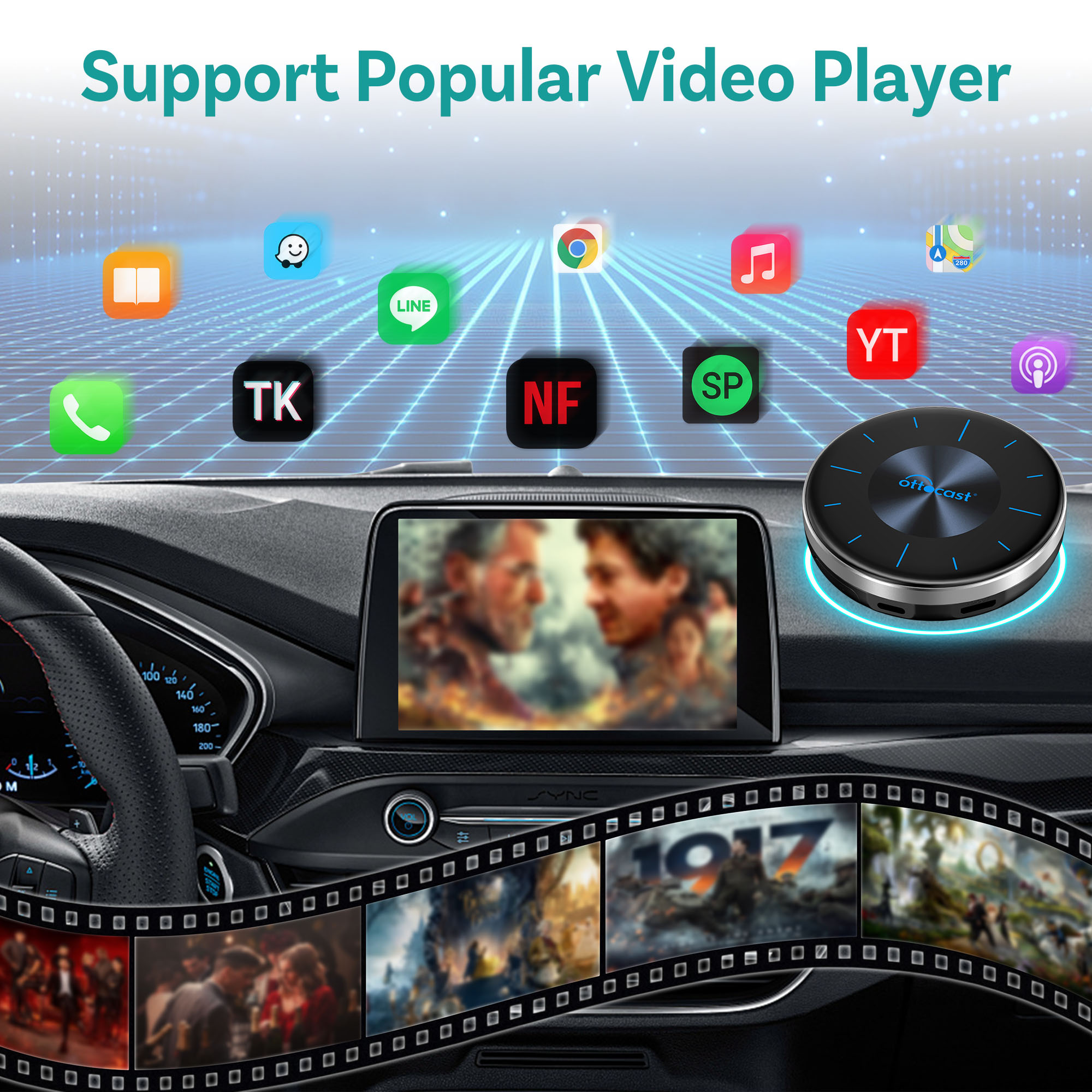 OTTOCAST P3 AI Box Android 12  – Car Accessories Youtube recenzja i cena